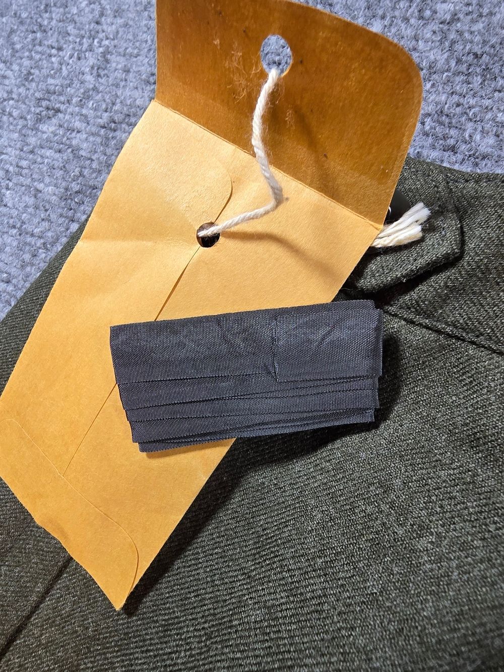 Vintage Military Wool Skirt Womens 16R Olive Green A Line Midi Army Surplus - Picture 3 of 7
